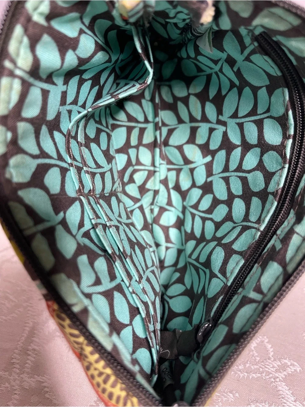Vera Bradley Quilted Push-Lock Wristlet Wallet Clutch Floral Pattern